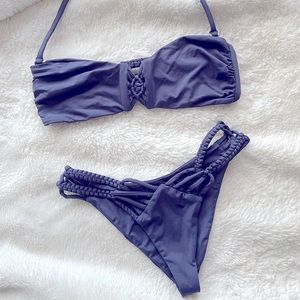 Frankie’s bikinis , navy blue 2 piece suit